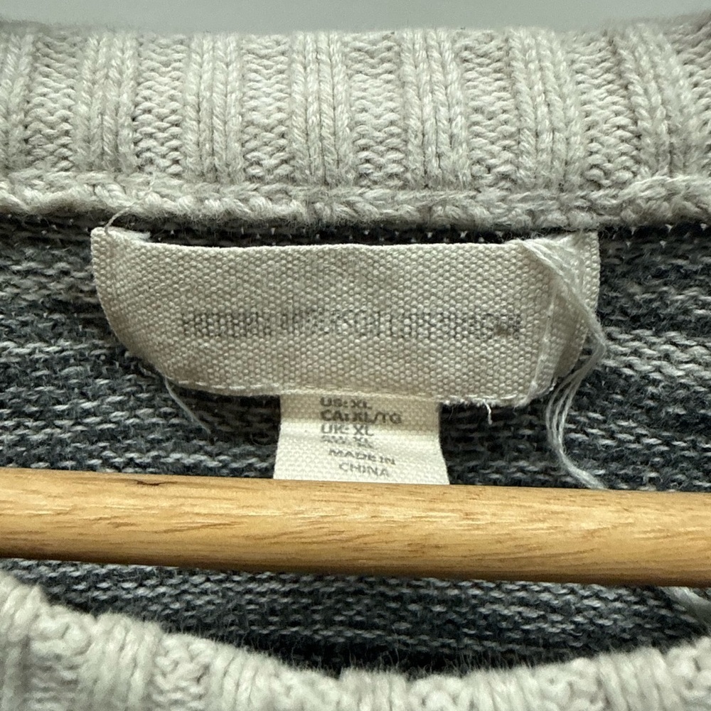 Men's Gray Crewneck Sweater - Picture 2 of 3